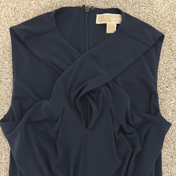 MICHAEL Michael Kors Women’s Wide Leg Jumpsuit in Navy - Picture 4 of 7